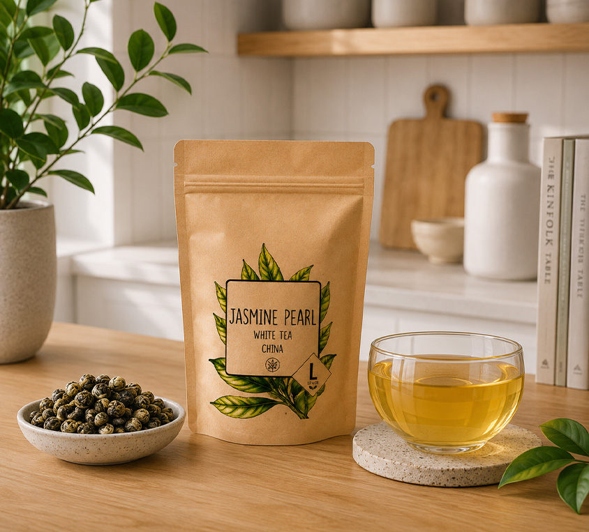 Dragon Pearl Jasmine Leo Tea w opakowaniu doypack